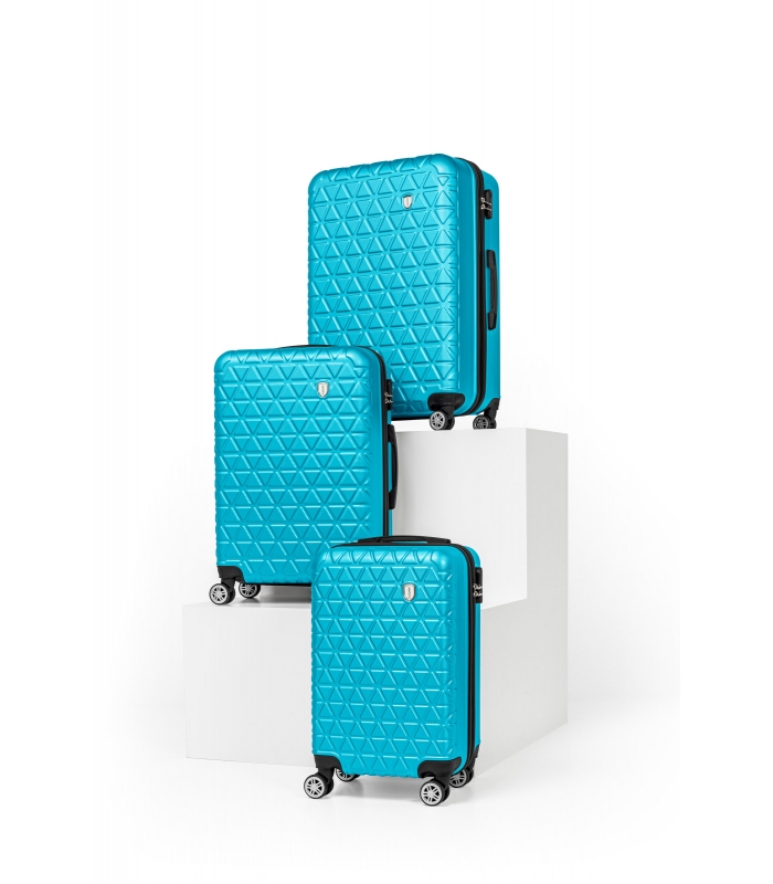 Gedox Abs 3'lü Valiz Seyahat Seti - Model:800.16 Turkuaz
