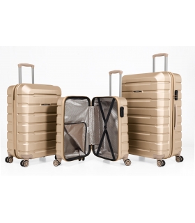 Gedox Abs Premium Tonaton 3'lü Valiz Seyahat Seti - Model:500.06 Gold