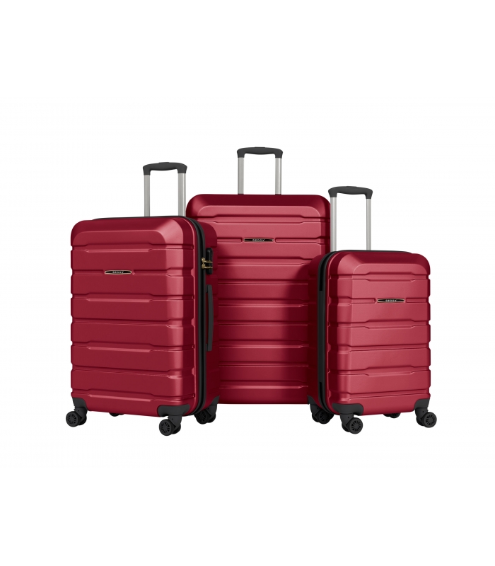 Gedox Abs Premium Tonaton 3'lü Valiz Seyahat Seti - Model:500.13 Bordo