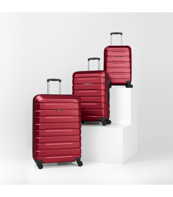 Gedox Abs Premium Tonaton 3'lü Valiz Seyahat Seti - Model:500.13 Bordo