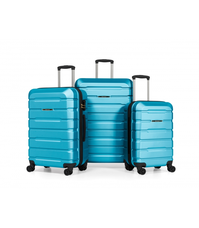 Gedox Abs Premium Tonaton 3'lü Valiz Seyahat Seti - Model:500.16 Turkuaz