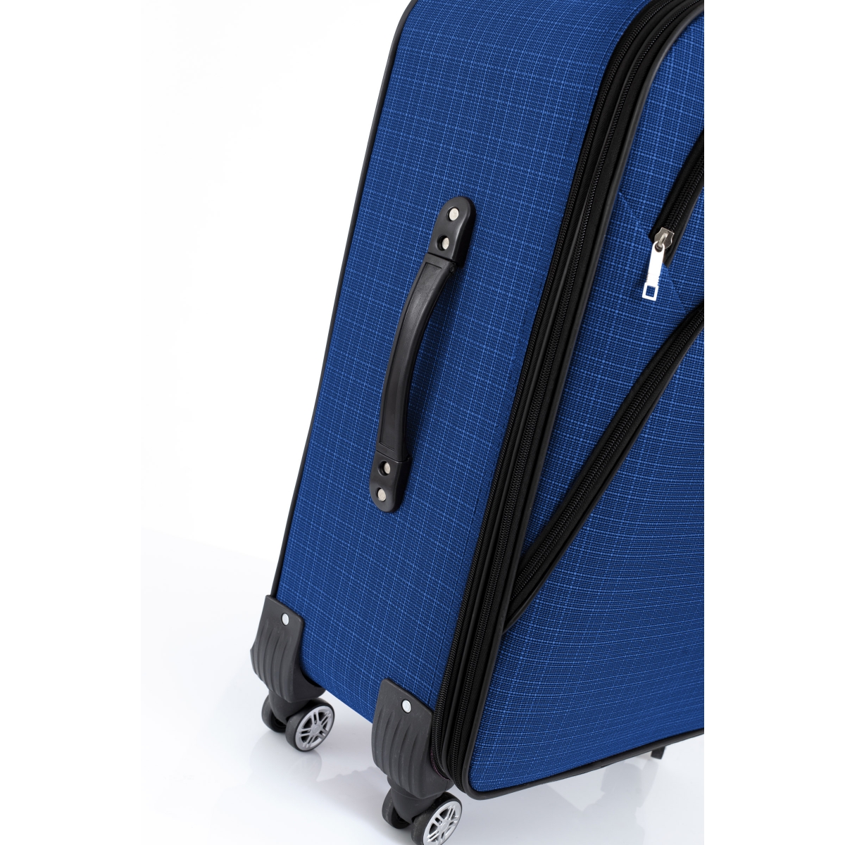 Gedox 4 Teker Geniş Kasa Havlu Kumaş 3'lü Valiz Seyahat Seti - Model: 1000.05 Çivit Mavi