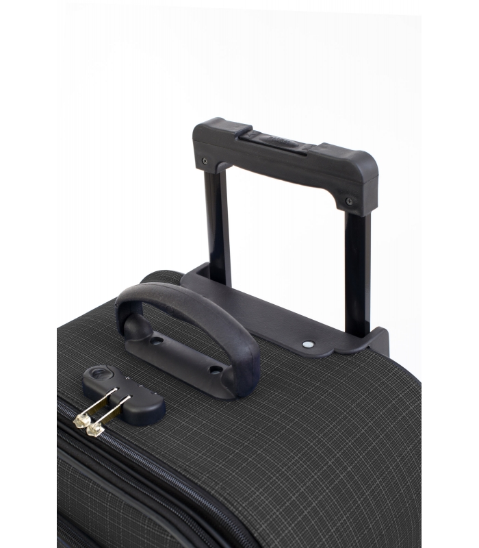 Gedox 2 Teker Geniş Kasa Havlu Kumaş 3'lü Valiz Seyahat Seti - Model: 1005.02 Koyu gri