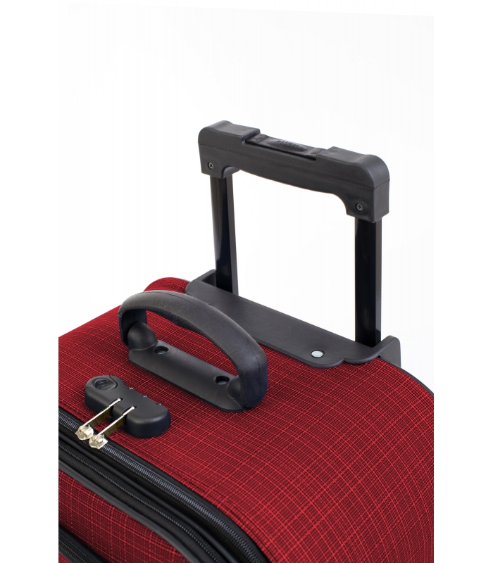 Gedox 2 Teker Geniş Kasa Havlu Kumaş 3'lü Valiz Seyahat Seti - Model: 1005.13 Bordo